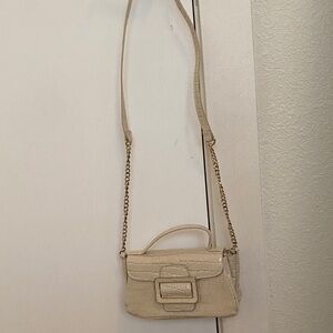 Croc-Embossed Shoulder Bag
